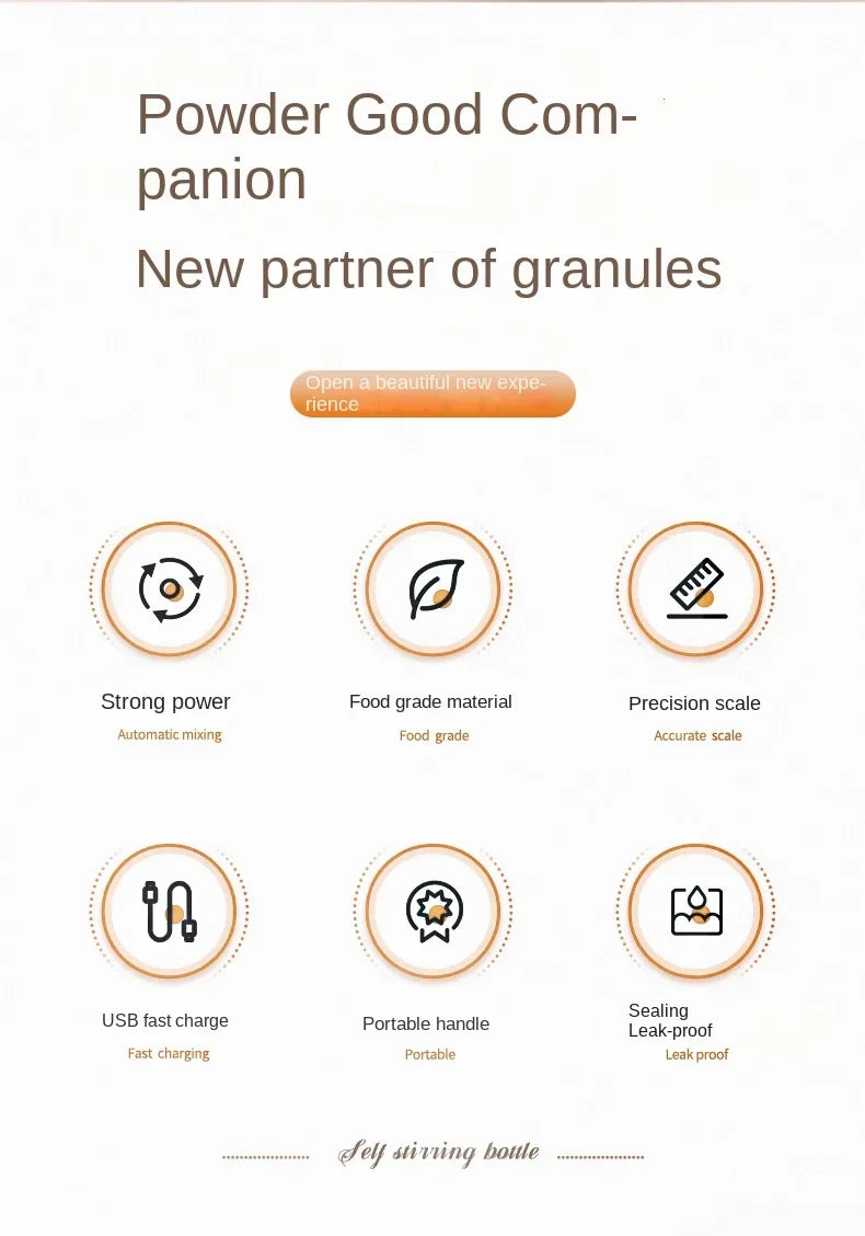 Tragbarer Elektrischer Protein Shaker  für Fitness & Alltag