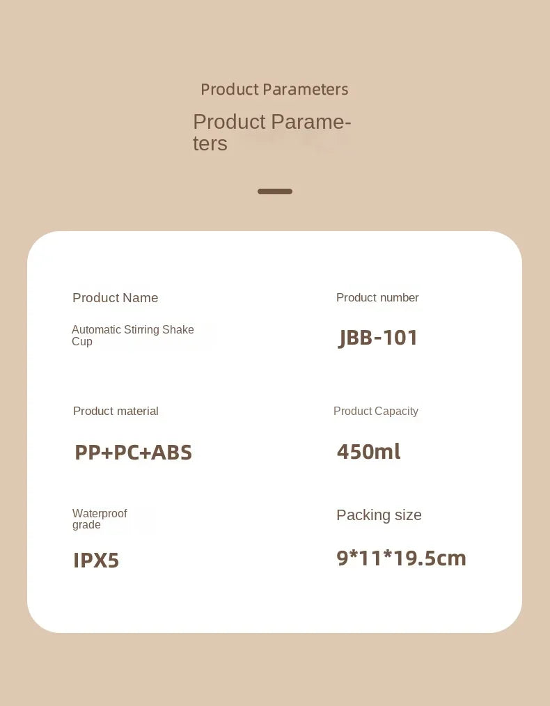 Tragbarer Elektrischer Protein Shaker  für Fitness & Alltag